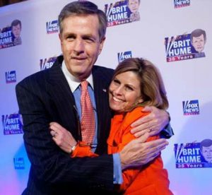 Brit Hume with his wife Kim Schiller