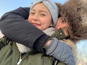 Kim with her boyfriend Xian