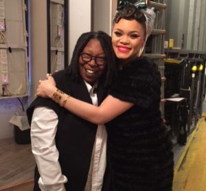 Whoopi Goldberg with her well-wisher