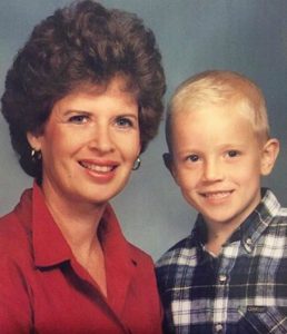 Ben Moreland's childhood photo with his mother
