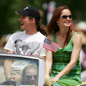 Josh Winterhault with his wife, Sarah Wayne Callies