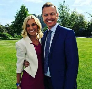 Stephen Dixon with his co-worker, Sarah
