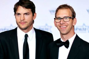 Ashton Kutcher with his twin Brother