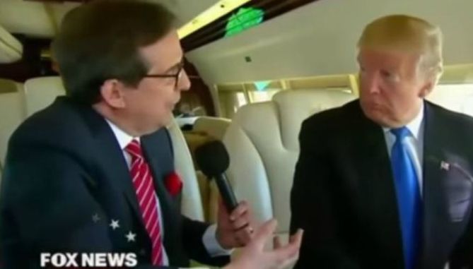 Lorraine Martin Smothers's husband taking interview of Donald Trump inside car