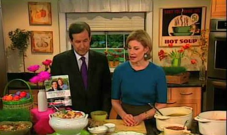 Lorraine Martin Smothers in a cooking show with her husband Chris