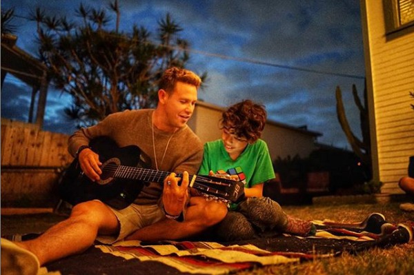 Kevin with his son