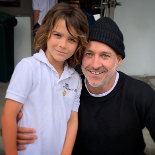 Jason Bleick with his son, Arthur Saint Bleick