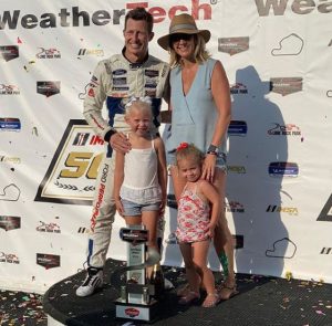Ryan Briscoe with his wife and kids