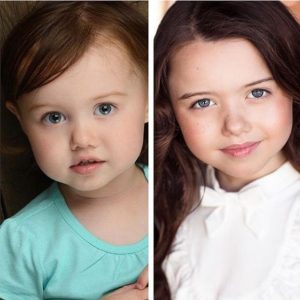 Violet McGraw then and now photo