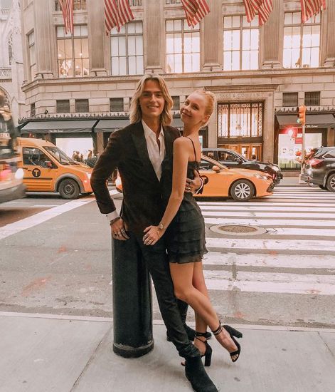 Kirby Johnson with her boyfriend