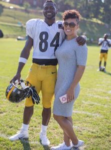 Chelsie Kyriss with her boyfriend, Antonio Brown