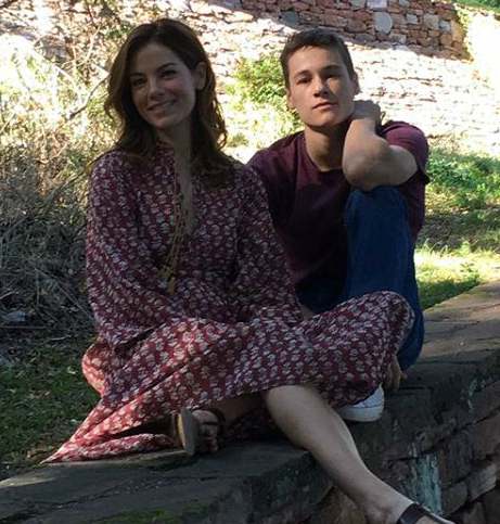 Kyle Allen with his mother