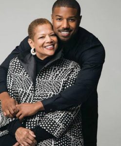Michael B Jordan with his mother, Donna Jordan