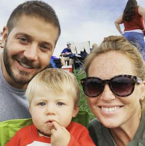 Mina Starsiak with her husband, Stephen Hawk and son, Jack Richard Hawk