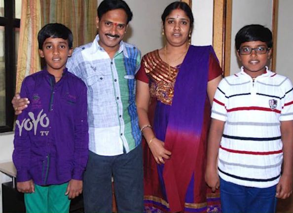 Venu Madhav with his wife, Sree Vani and two sons, Saviakar and Prabhakar