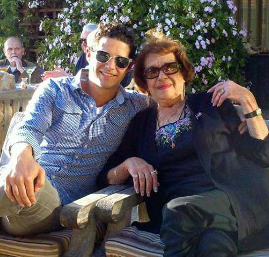 Wells Adams with his grandmother