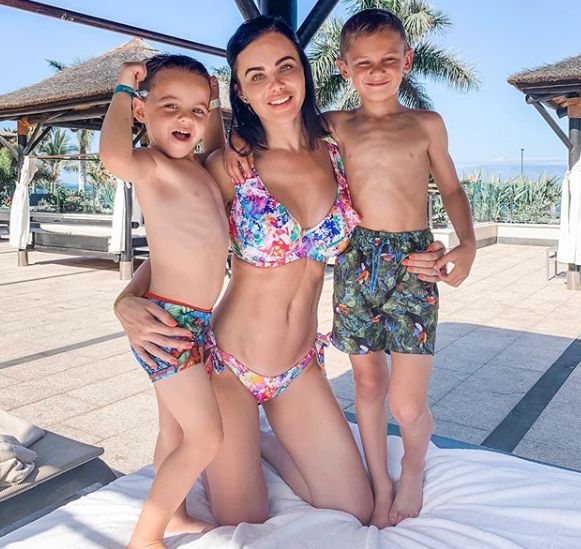 Emma Glover with her kids