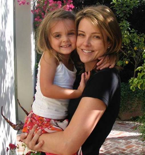 Charlotte Lawrence with her mother, Christa Miller during her childhood