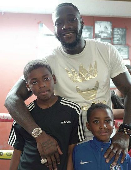 Deontay Wilder with his two sons