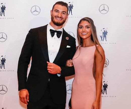 Mitch Trubisky with his girlfriend, Hillary Gallagher