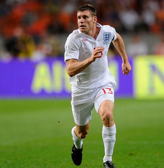 James Milner playing for his national team