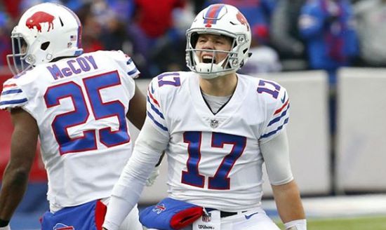 Josh Allen reaction during the game