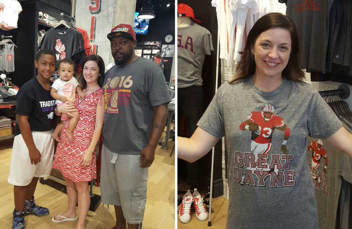 Ron Dayne with his wife and kids