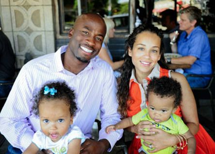 Chrystal Gbaja-Biamila with her husband and kids