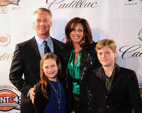Daryl Johnston with his wife and kids