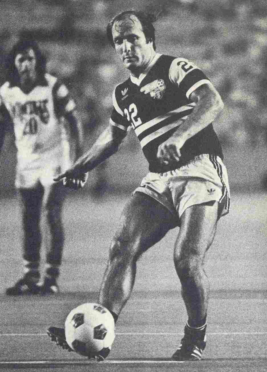 Dick Advocaat playing football for his team 