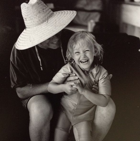 Birgen Anika Hartman with her late father in her childhood picture