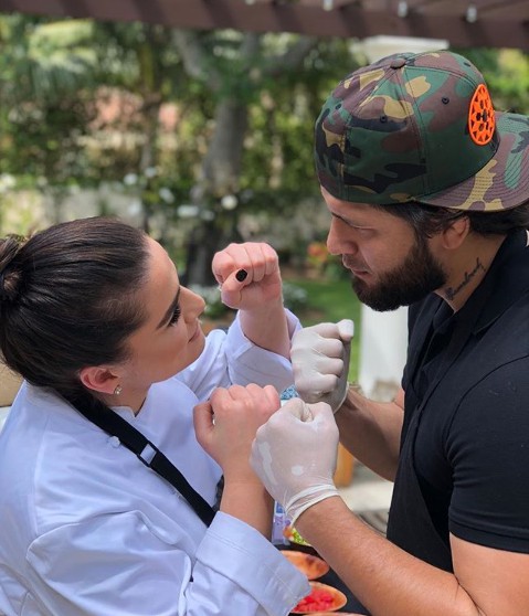 Jorge Masvidal with a mysterious lady