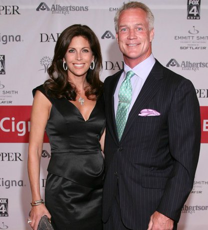 Daryl Johnston with his wife in the award function