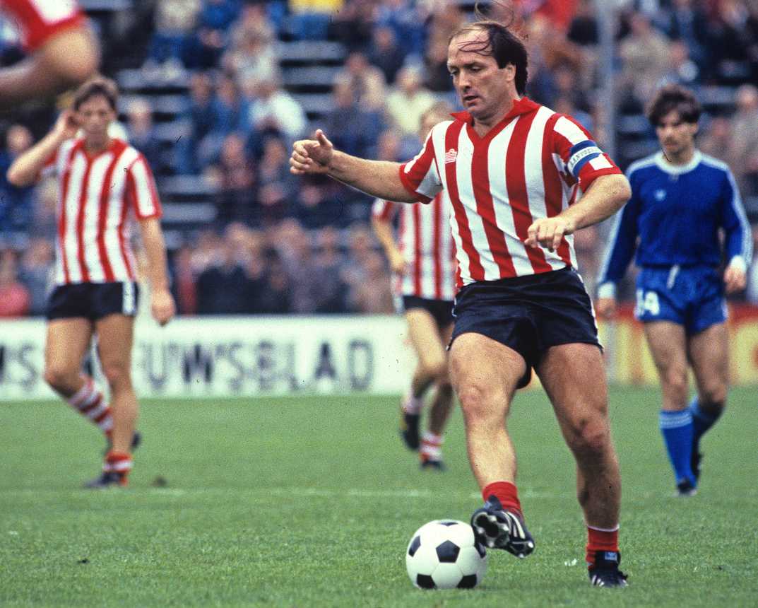 Dick Advocaat playing football for his team