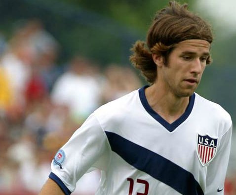 Kyle Martino playing football for his national Team