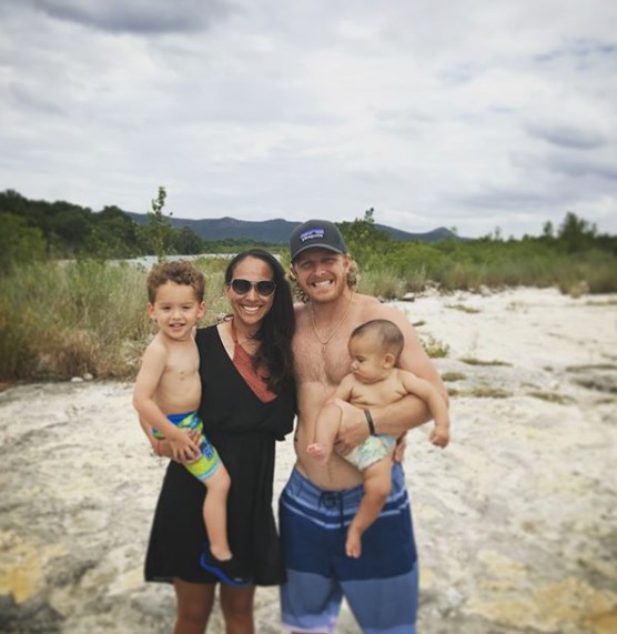 Krystin Beasley with her husband and kids