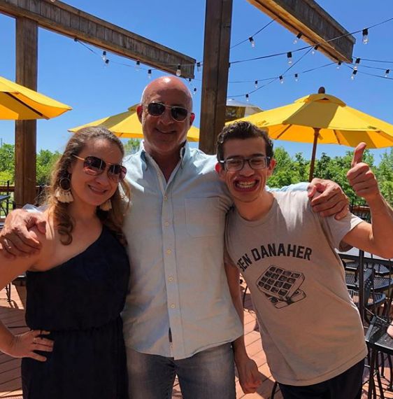 Jim Cantore with his daughter and son