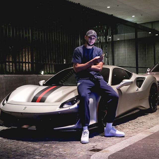 Ben Simmons with his car