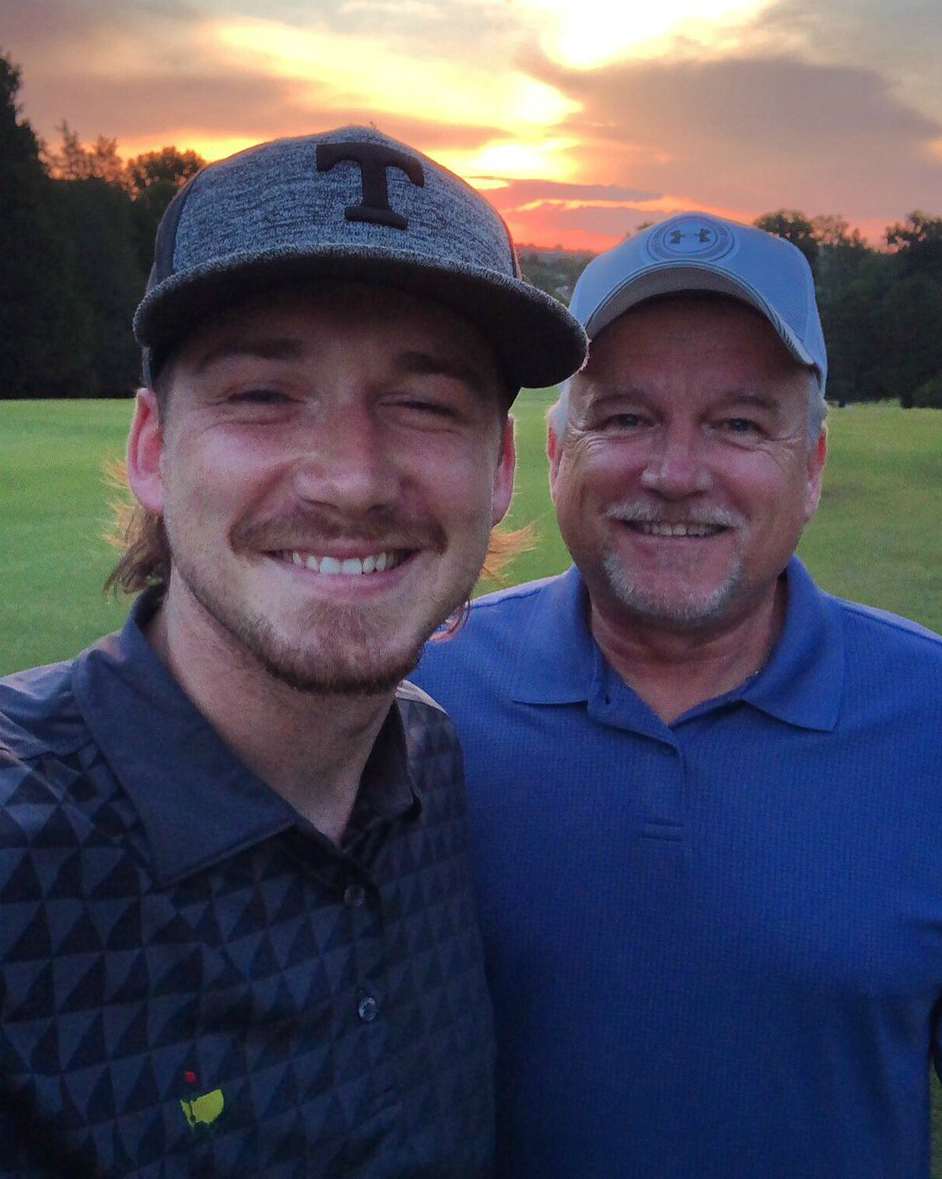 Morgan Wallen with his father
