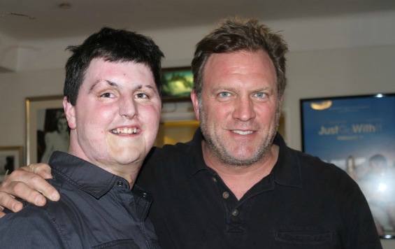 Jonathan Loughran with his co-actor