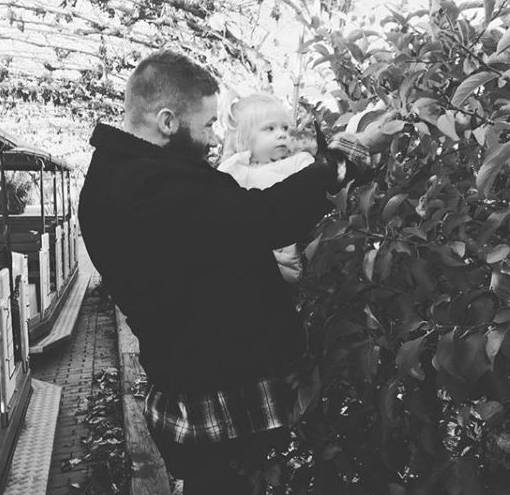 Julian Edelman with his daughter, Lily