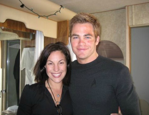 Katherine Pine with her brother, Chris Pine