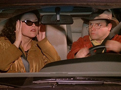 Daena E. Title's husband driving car with co-actor