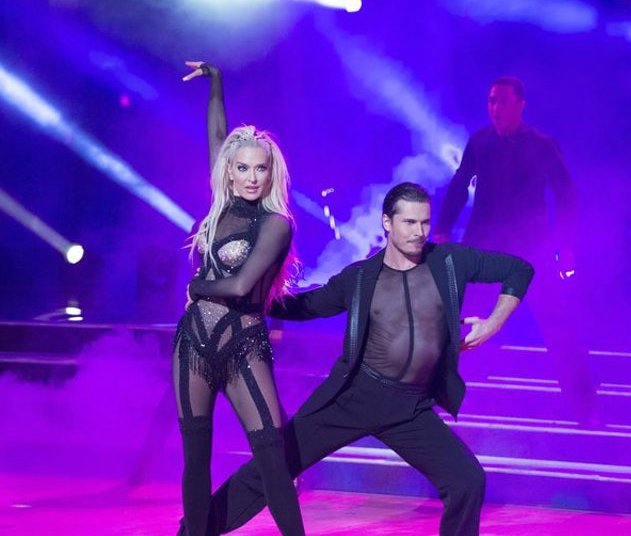 Tommy Zizzo's mother Erika Jayne performing dance with her co-partner