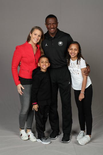 Brenda Casey with her husband, Dwane Casey and children