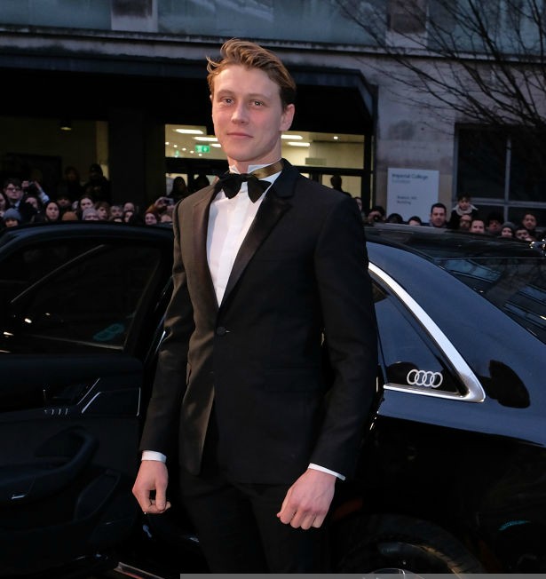 George MacKay arrived in an Audi at the EE BAFTA Film Awards
