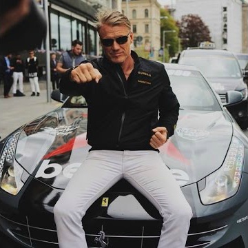 Anette Qviberg with her ex-husband Dolph with his car