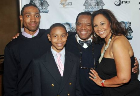 Angela Robinson-Witherspoon with her late husband with her two sons