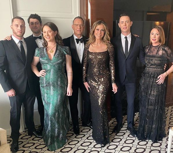 Rita Wilson with her family