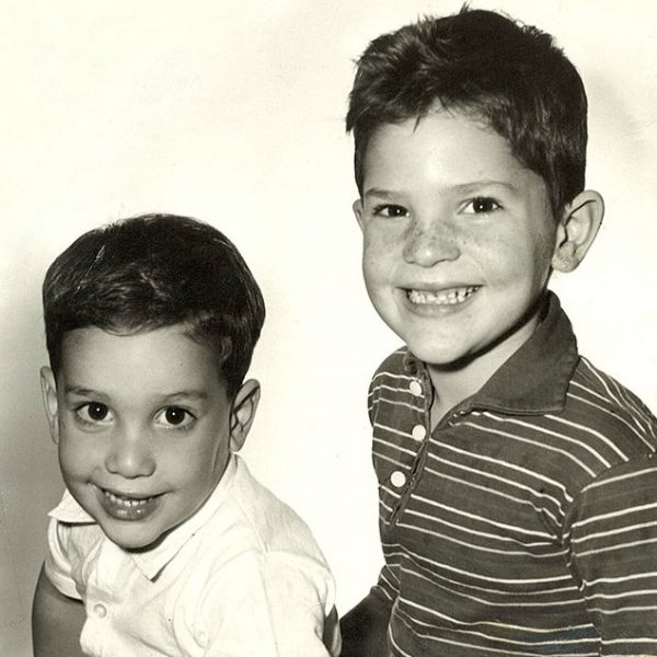 Harvey Weinstein with his sibling brother in their childhood picture